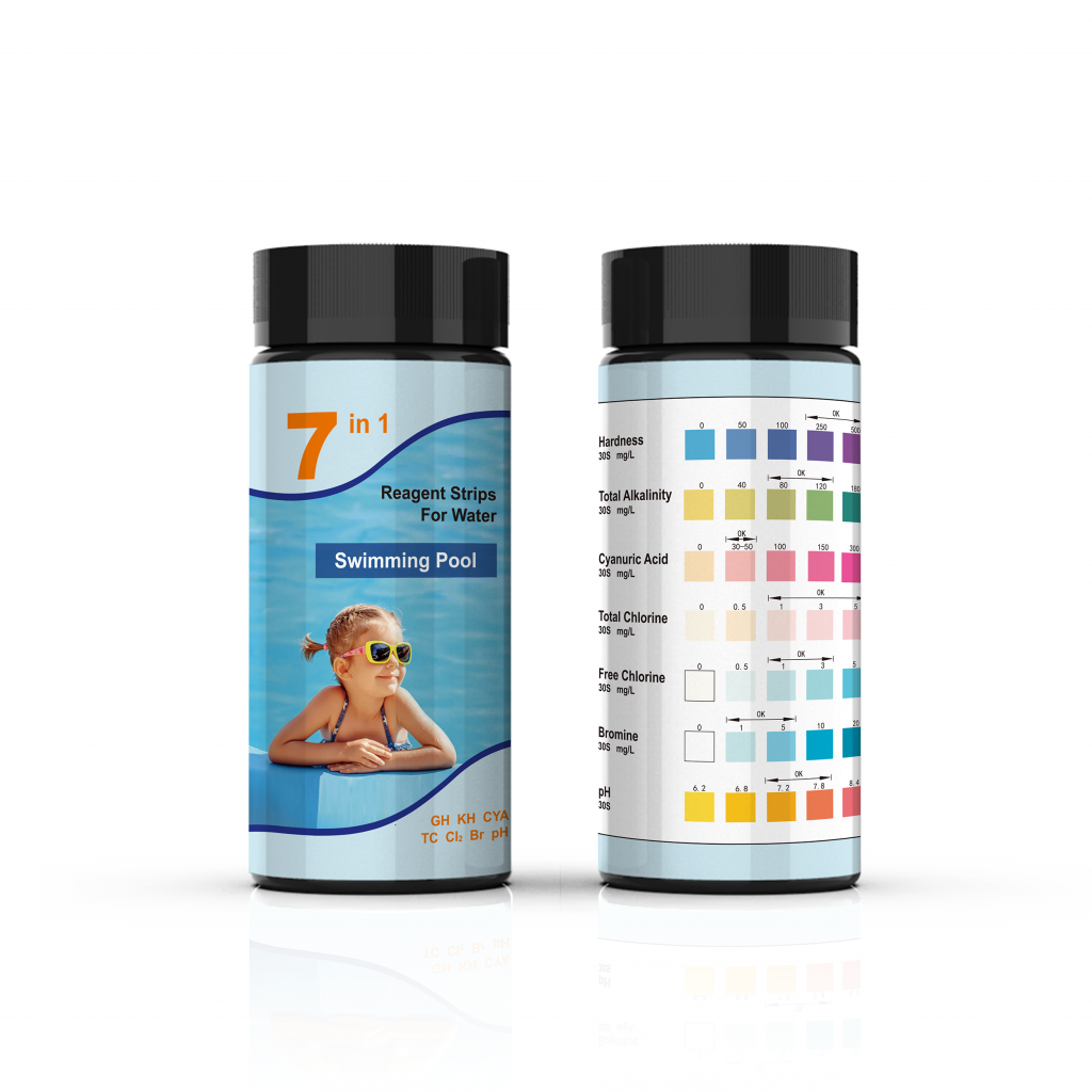 7 in 1 Pool water test strips ChangChun WanCheng Bioelectron Co.,Ltd.