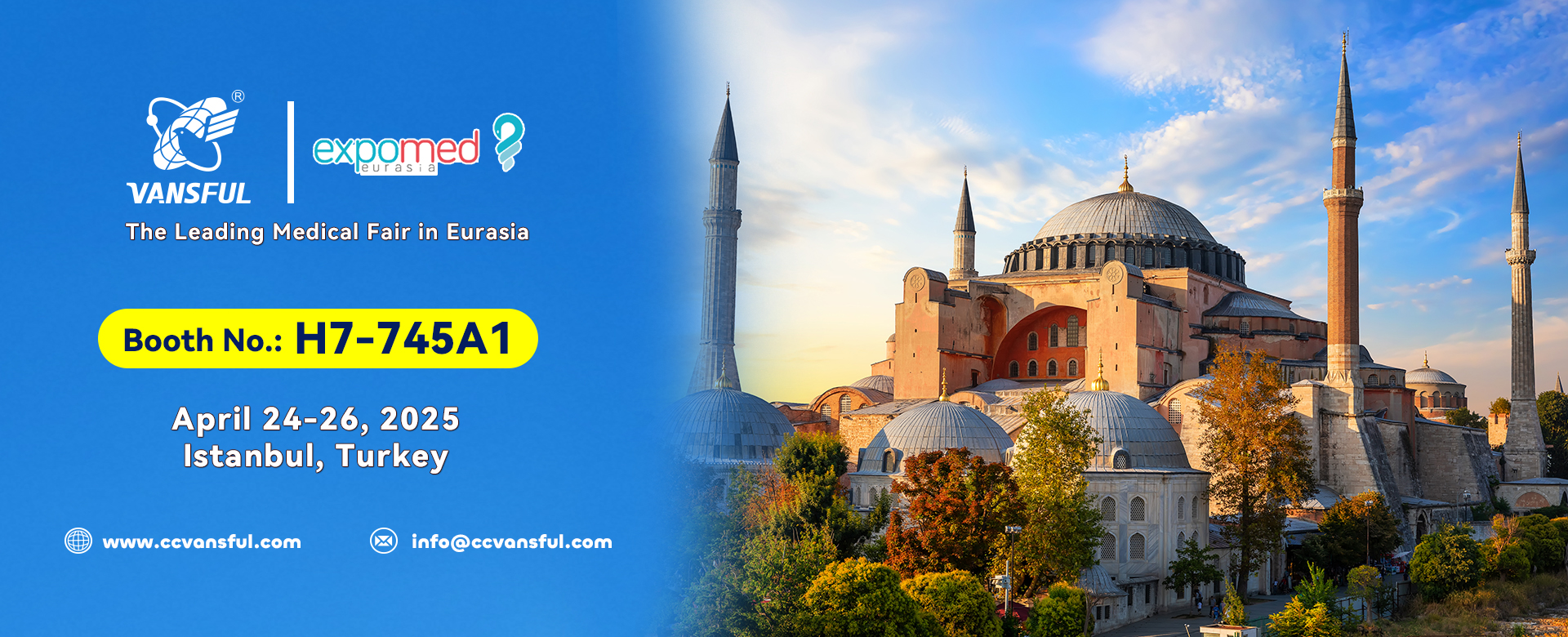 Hagia Sophia, one of the most famous mosque of Istanbul, Turkey.